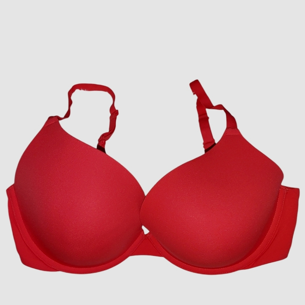 Skims Everyday Seamless Red Underwire T-Shirt Bra